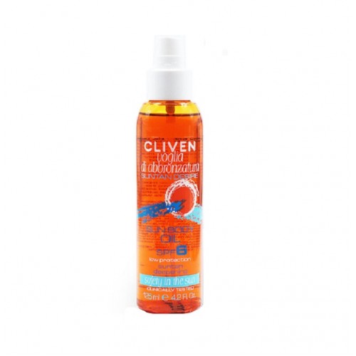 روغن برنزه  CLIVEN مدل spf 6 محافظ بدن حجم 125 میلی لیتر کلیون