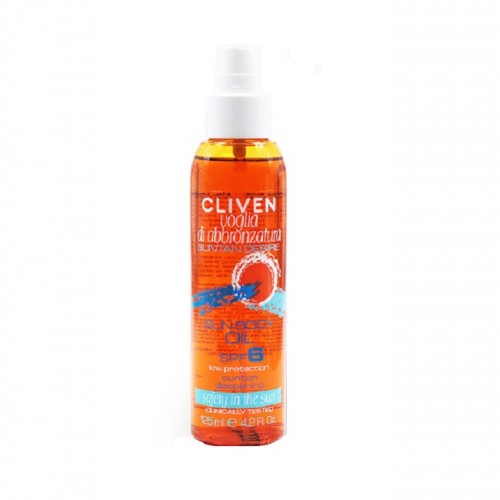 روغن برنزه  CLIVEN مدل spf 6 محافظ بدن حجم 125 میلی لیتر کلیون