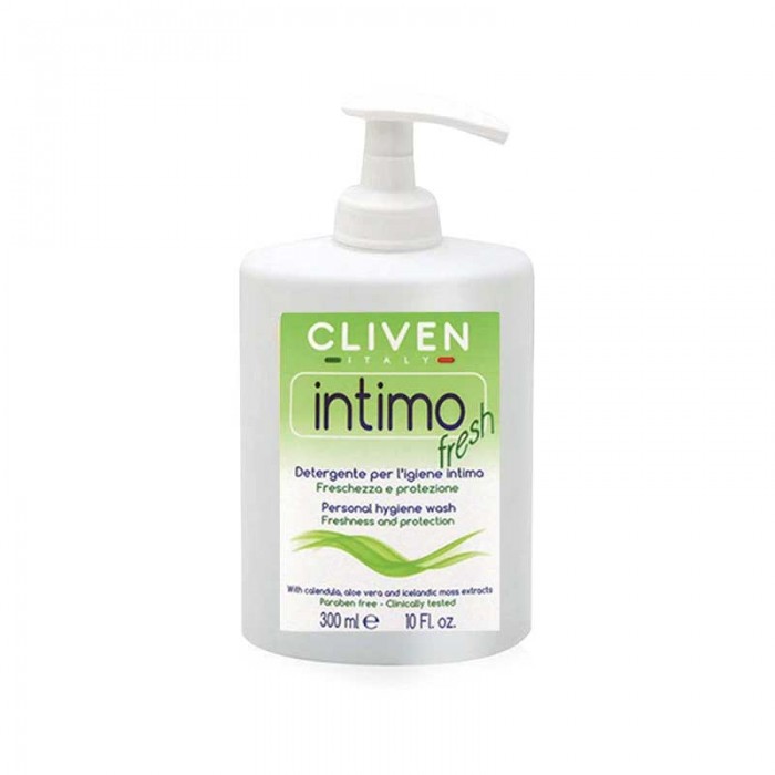 ژل بهداشتی بانوان Cliven مدل Intimo (سبز) حجم 300 میلی لیتر کلیون