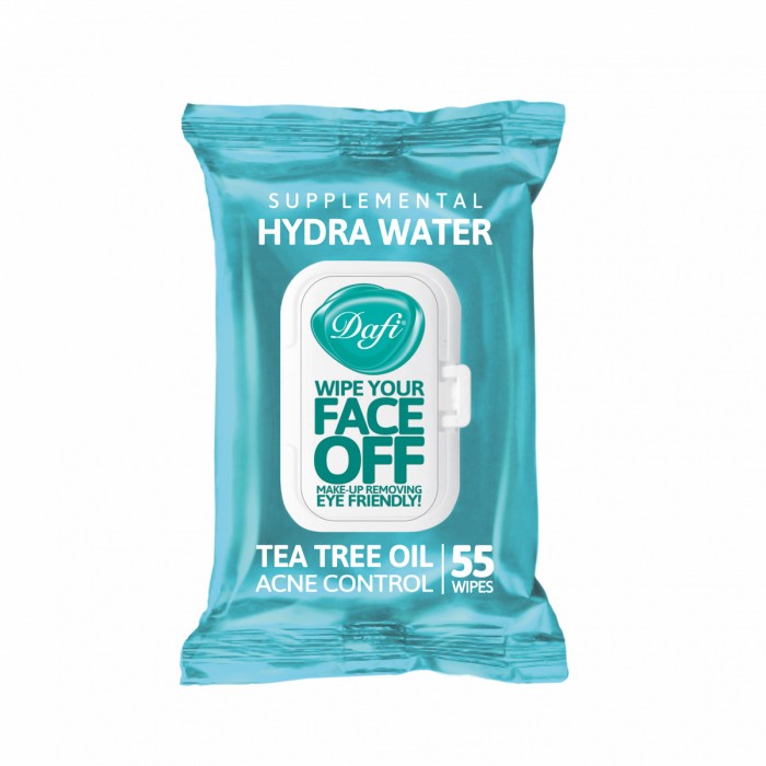 دستمال مرطوب درب دار مدل( HYDRA WATER) ابی بسته ۵۵ عددی دافی