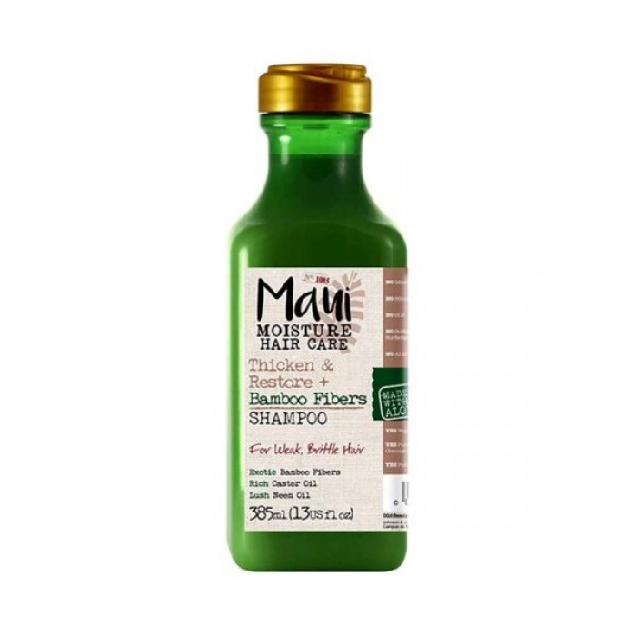 شامپو مو فاقد سولفات Maui مدل Bamboo Fiber وزن 385 میلی لیتر مائویی