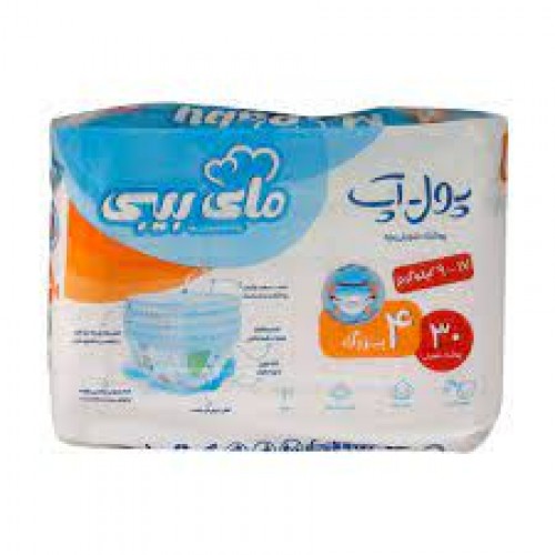 پوشک پول آپ شورتی سایز 4 بسته 30 عددی مای بیبی