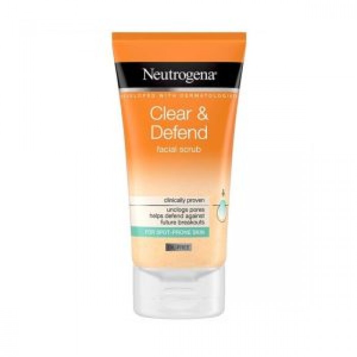 اسکراب روزانه صورت Neutrogena مدل CLEAR & DEFEND حجم 150 میلی لیتر نیتروژنا اسکراب روزانه صورت Neutrogena مدل CLEAR & DEFEND حجم 150 میلی لیتر نیتروژنا