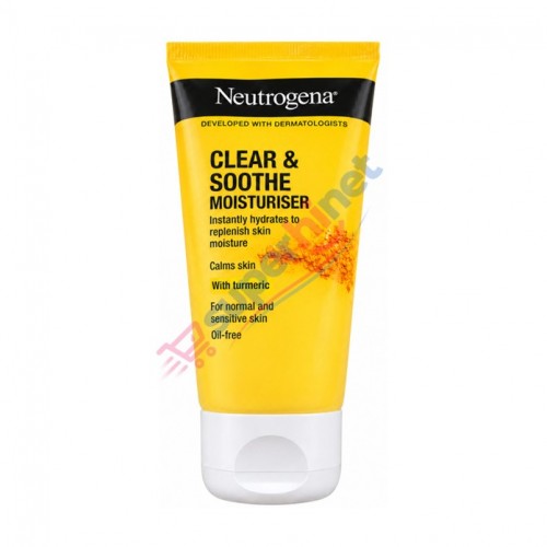 مرطوب‌کننده صورت زردچوبه فاقد چربی  نوتروژینا  مدل Clear & Soothe . Neutrogena  حجم ۷۵ میلی‌لیتر