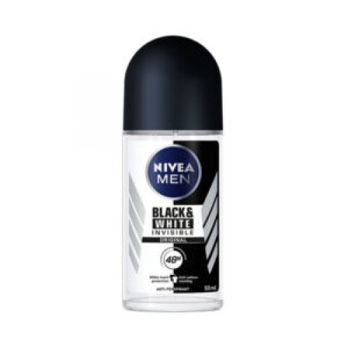 رول ضد تعریق مردانه مدل invisible Black and white orginal حجم50 میلی لیتر Nivea نیوا