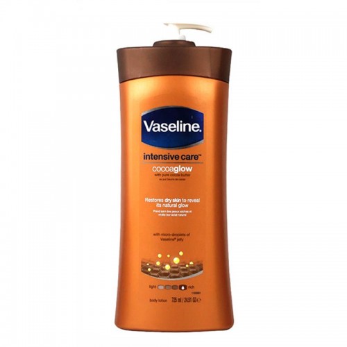 لوسیون بدن Vaseline مدل Cocoa Glow  (قهوه ایی ) حجم 725 میلی لیتر وازلین