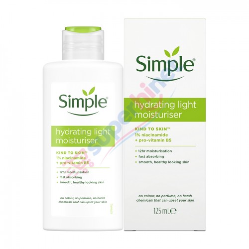 کرم آبرسان و مرطوب کننده سیمپل Simple مدل Hydrating Light حجم 125 میلی لیتر 