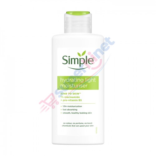 کرم آبرسان و مرطوب کننده سیمپل Simple مدل Hydrating Light حجم 125 میلی لیتر 