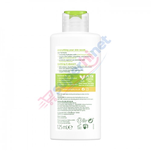 کرم مرطوب‌کننده سبک محافظ صورت با SPF 15 سیمپل Simple مدل Protecting Light Moisturiser حجم ۱۲۵ میلی‌لیتر
