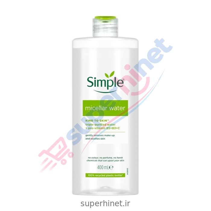  میسلار واتر پاککننده آرایش صورت سیمپل Simple مدل Kind to Skin حجم ۴۰۰ میلیلیتر