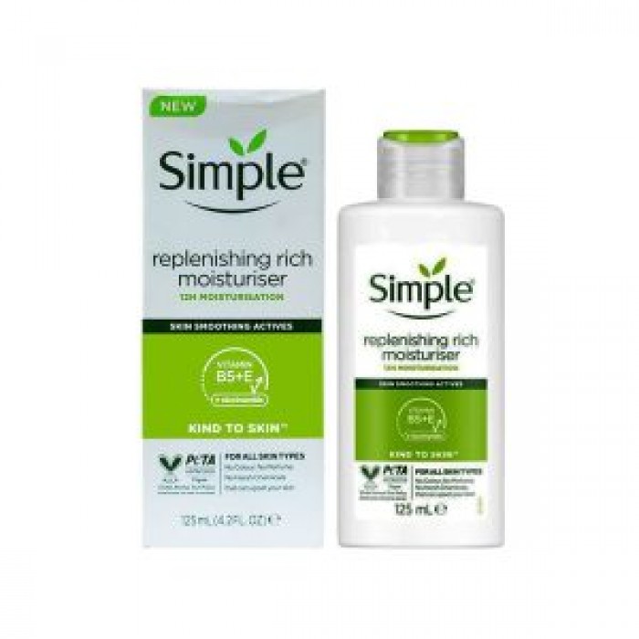 کرم مرطوب کننده  Simple مدل Replenishing Rich حجم 125 میلی لیتر سیمپل